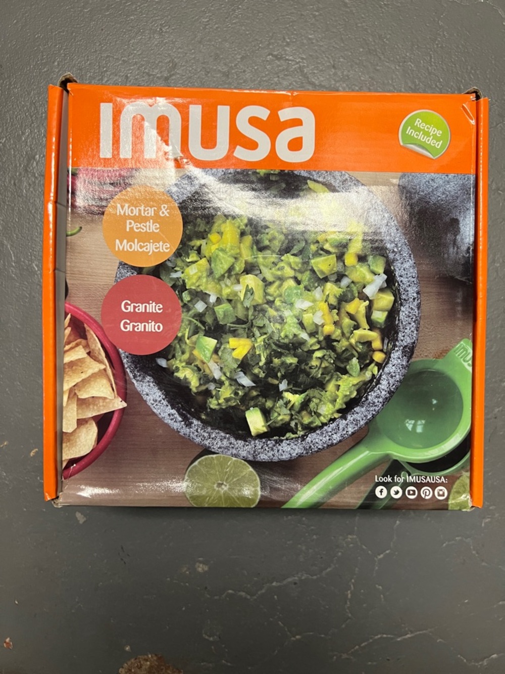 NIB NWT IMUSA Granite Mortar & Pestle